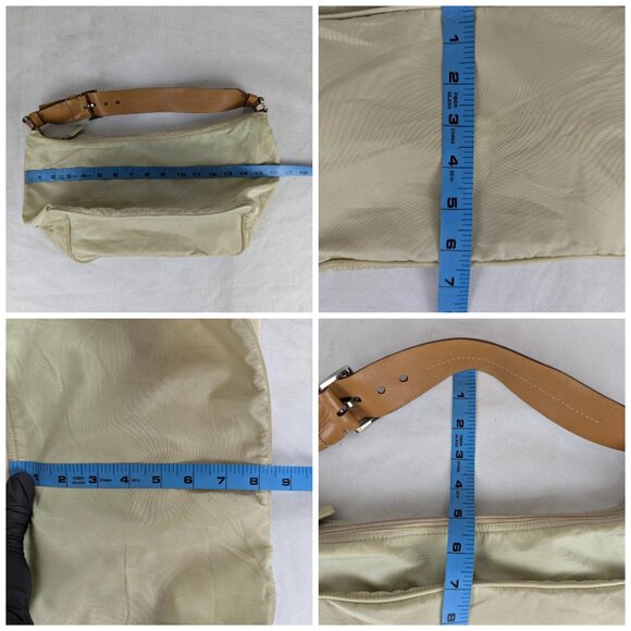 Authentic PRADA Tessuto Nylon Shoulder Bag Light Beige Cream Made in Italy - Picture 14 of 15